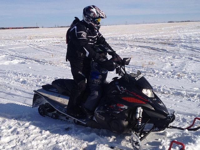 My son and I out after the first snow fall. He just couldn't wait to come out with me.