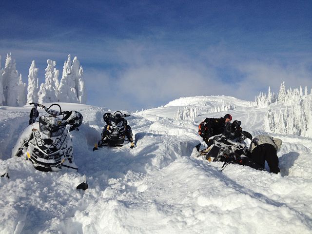 just another day in the powder. shovel and roll