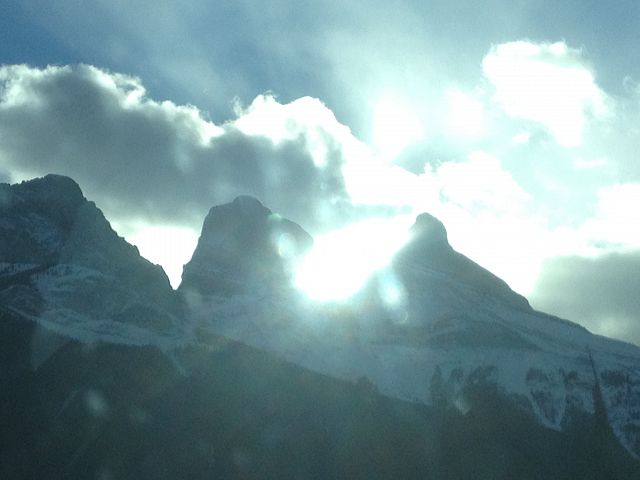 3 sisters mountains on our way home