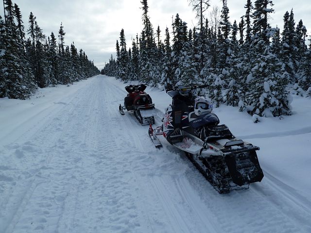 Ready for take off on one beautiful day on a well groomed trail.
