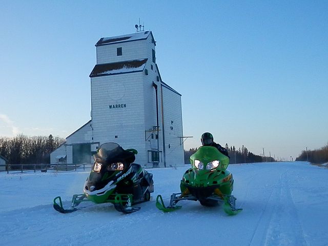 Freshly groomed trail through town