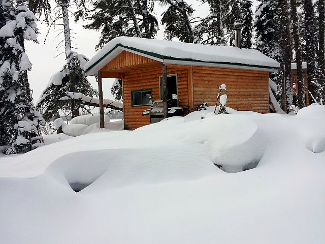 After many days of trail clearing, the shelter at Musquash Lake was reached. First to arrive to see many down trees and much snow!