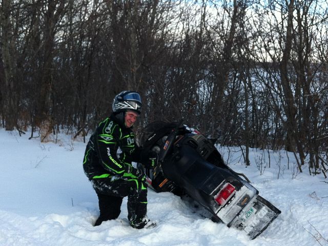 My first ride of the year....very funny boys, who put that bush here?