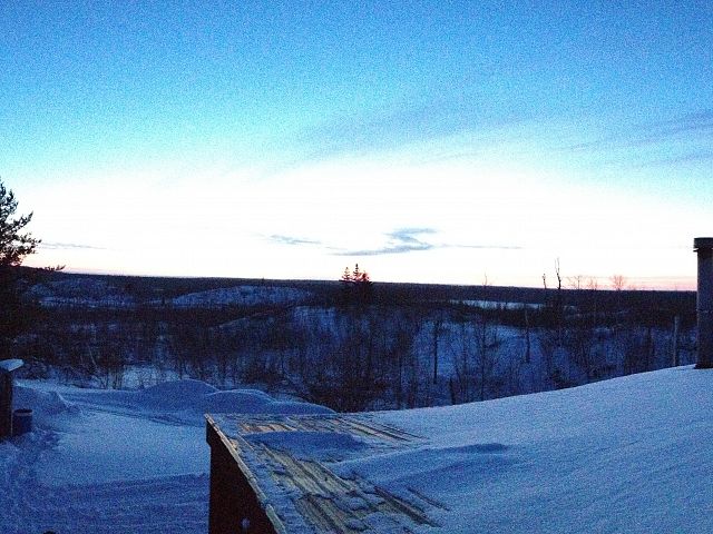 Stunning sunsent view from the Lac Huard Lookout Cabin