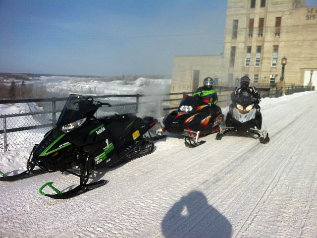 on the way to Rennie during the Sled for Eternity ride