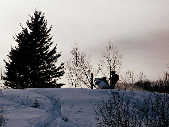 My husband on our way back to Endeavour from Ushta Hill, sun was starting to go down!