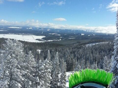 overlooking the mountains in west yellowstone
