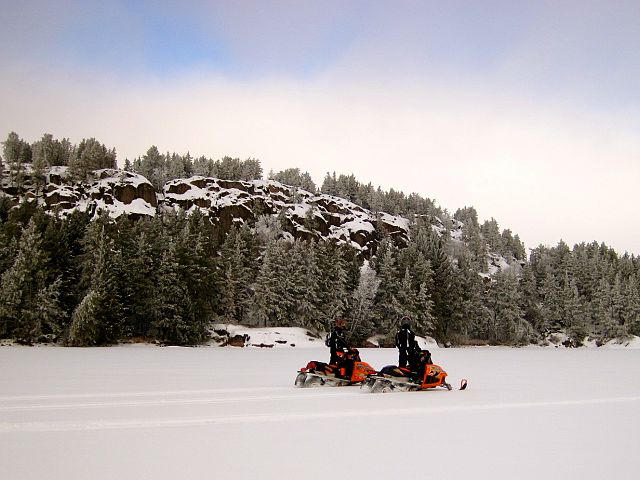 Backcountry ride in the Whiteshell Park