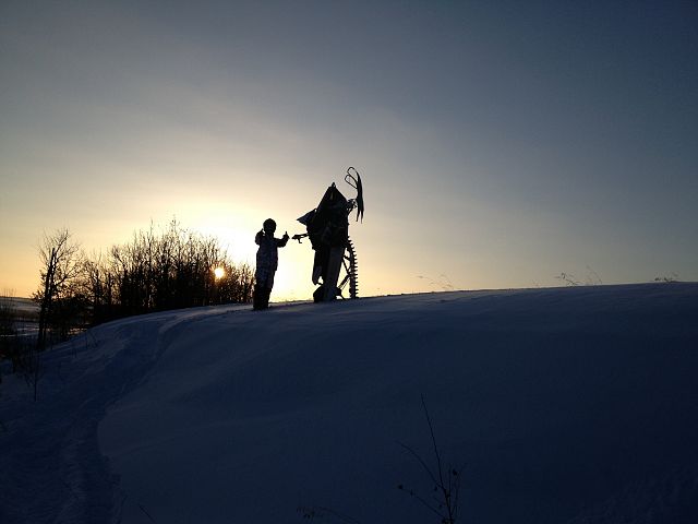 My buddy got stuck like this as the sun was setting
