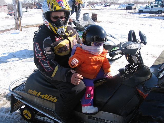 My daughter and I head out for a ride!