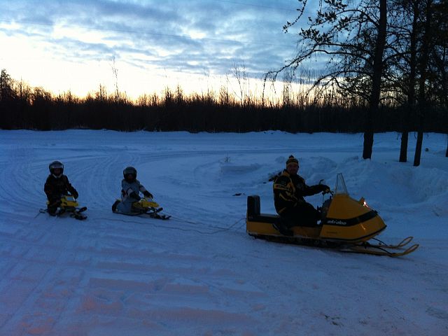 Nice evening to ride with kids!