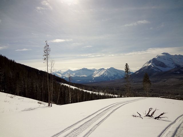 Great scenic shot.  Gorgeous day for sledding.