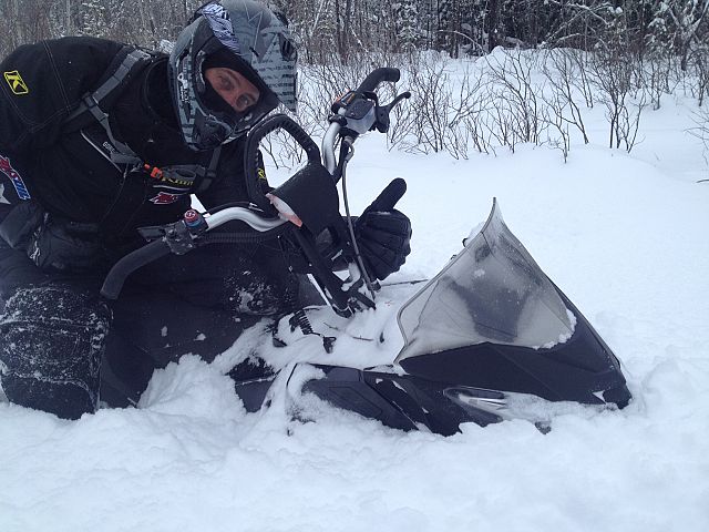 Deep snow on the trails in February
