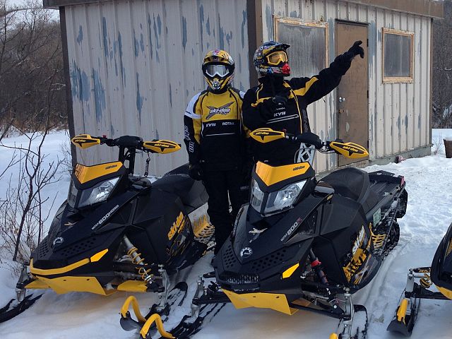 My little bro and I at the warm up shack 