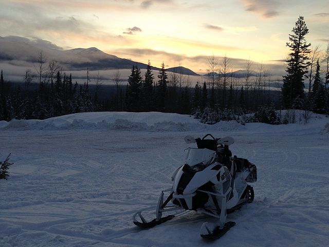 Scene from the staging area at the end of a great day of riding.