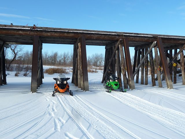 Wasn't quite enough snow to get to the river so headed back to Hwy 59 and went elsewhere. Thankfully we have more than enough this season.
