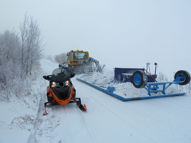 Brokenhead Trail Blazers working hard and doing a fine job for a low snow year.