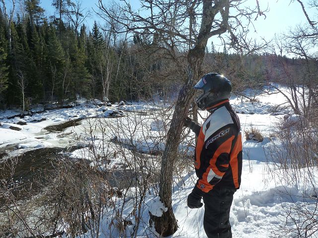 Viburnum Falls. A peaceful spot to take a break and enjoy nature. Just a short ride from the groomed trail.