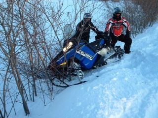 Kim stuck!  East of Teulon going north on trail to Inwood!