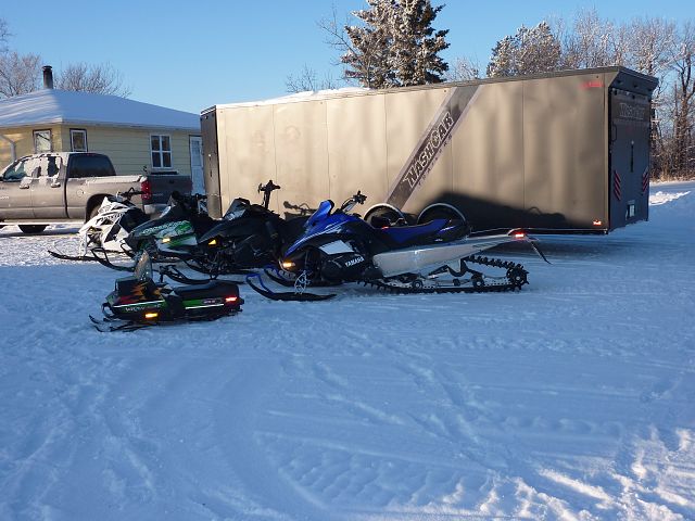 Near Greenwater Park at New Years. This is the trailer we won the use of for a year in this contest last year.