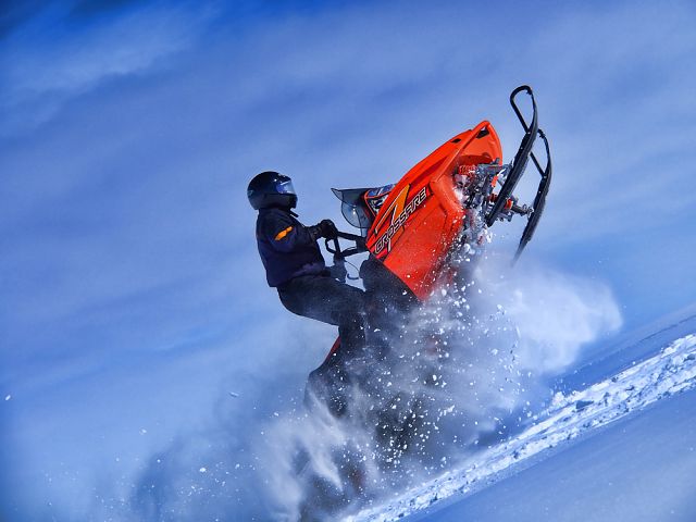 Rene catches some air on a late season ride in southern SK!