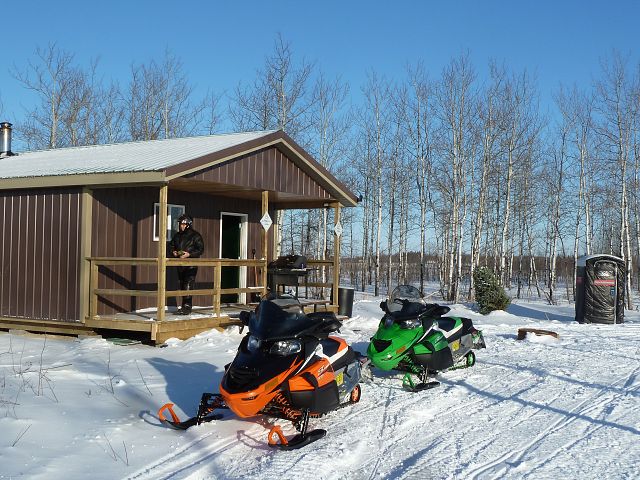 Checking out the new shelter, perfectly placed between Elma and Anola. It's a nice place to stop on the way home from a long day in whiteshell.