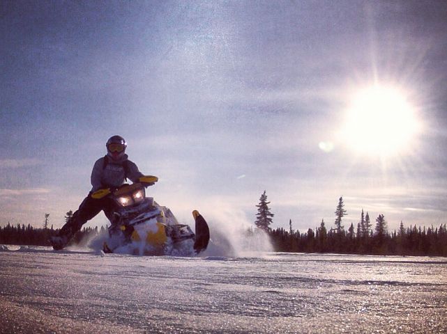 Riding in some fresh snow 
