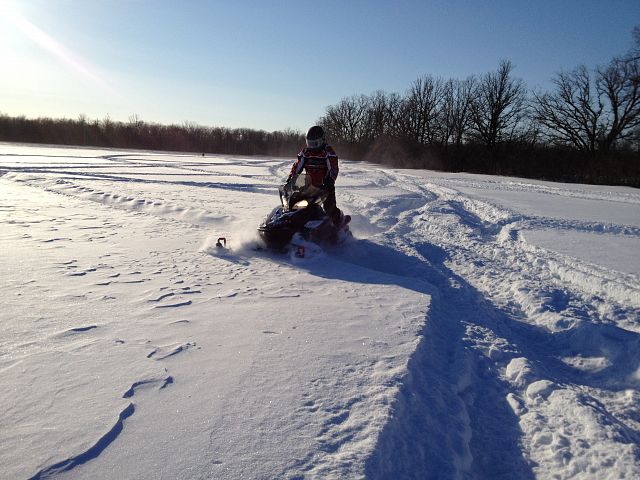 Having Fun in the powder snow.  Wish we had this in January!