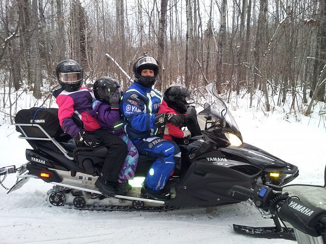 The girls were tired of the snow coach...all aboard the Limo-Venture!