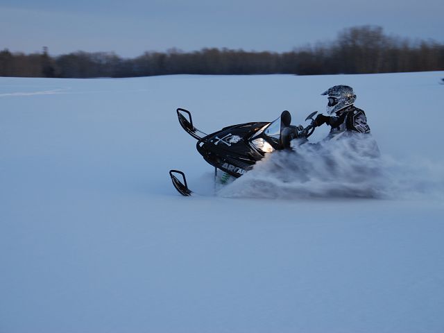 My brother did circles around me! I'm sure everyone heard the echo of sleds in the area, it was great!