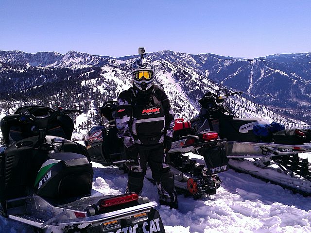 Taking a break at the top.