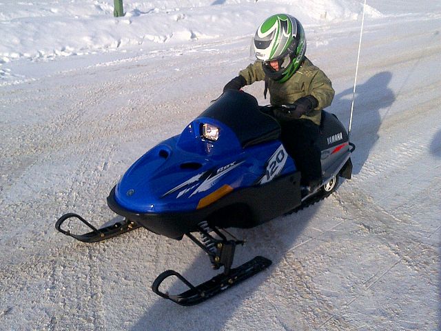 first ride on the new sled 