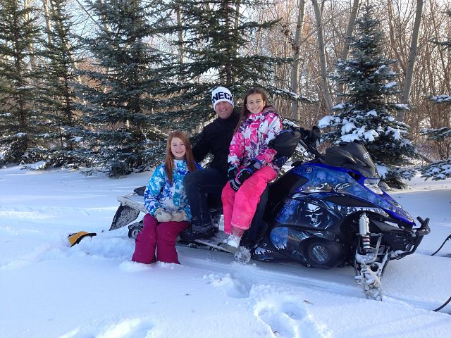 Sledding with Dad Christmas Day!