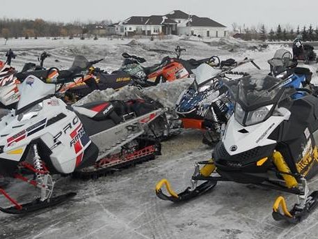 Just a few of the sleds that made it to SnowJam 2014