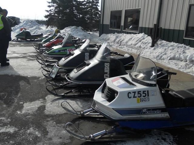 SnowJam 2014 vintage sleds on display Feb 2014