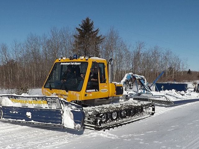 Happiness is a freshly groomed Snoman trail