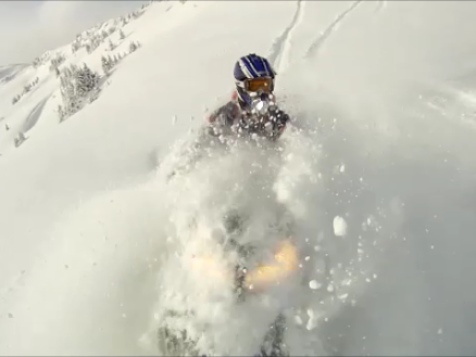 Blasting the powder!
