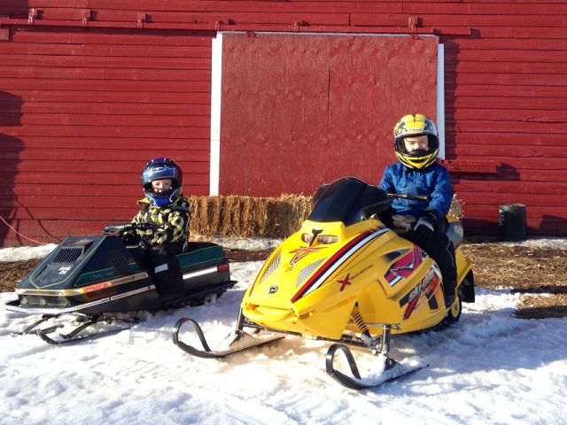 My boys getting ready for a ride