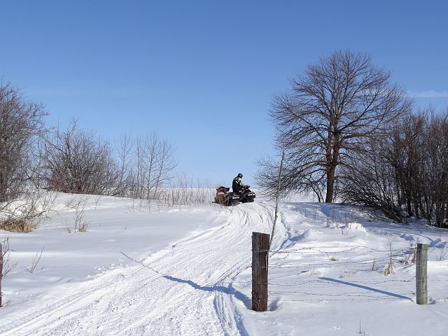 About to traverse the vast frozen body of water known as Lake Winnipeg