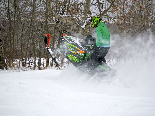 Flying through the fresh powder at Greenwater Lake Provincial Park,  January, 2014