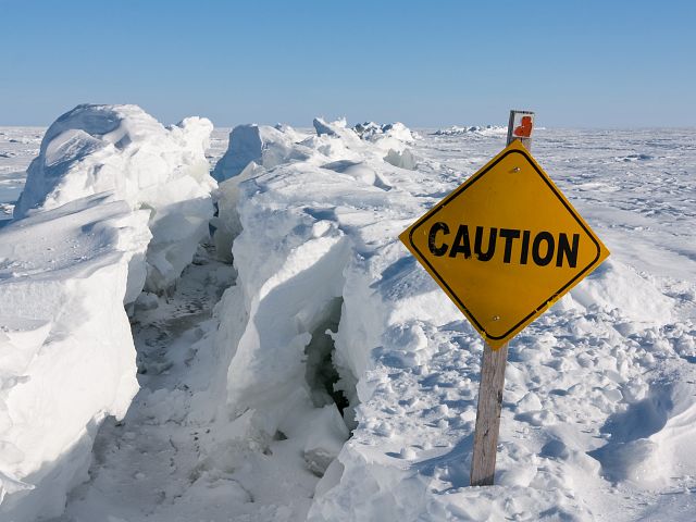 The lake is pretty smooth this year. This is the only ridge we seen.