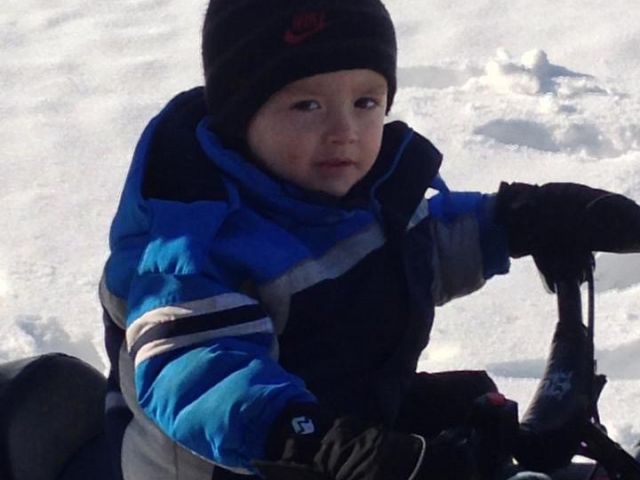 Never to young to start snowmobiling!!