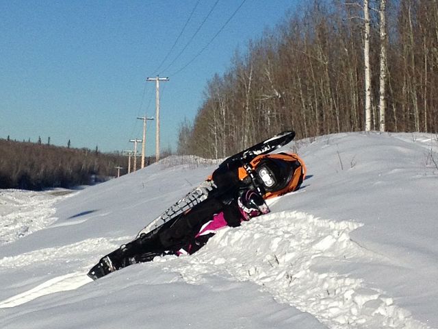 My wife's first sled ride!