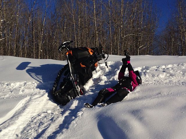 My wife's first hill climb in a ditch