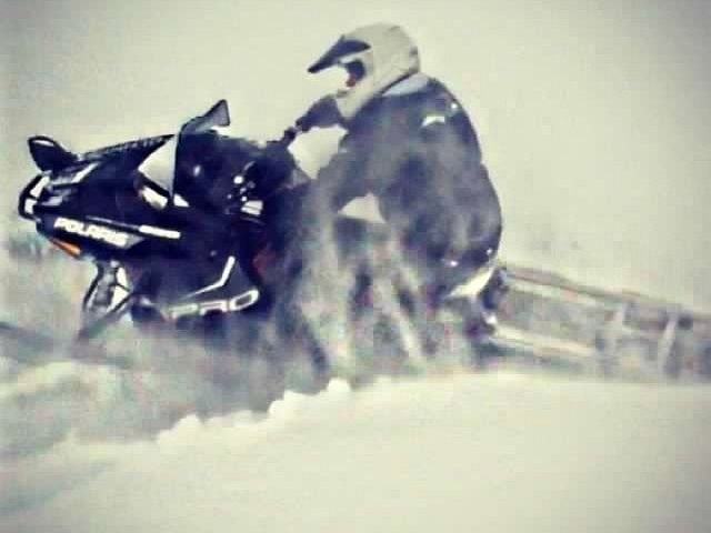 Disappearing into the snow