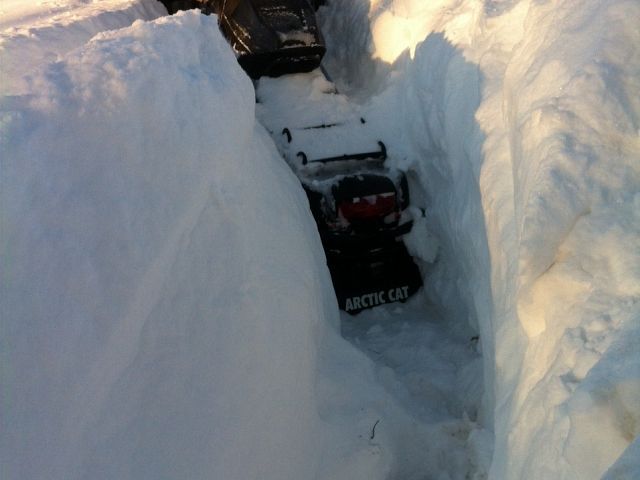 Hey Dad,, can i get some help, I seem to have got your sled stuck!!  