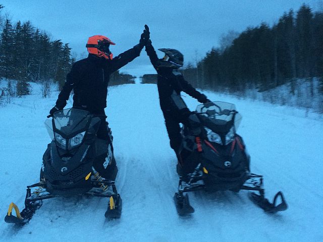 Bro and Sis! Sledding buds 