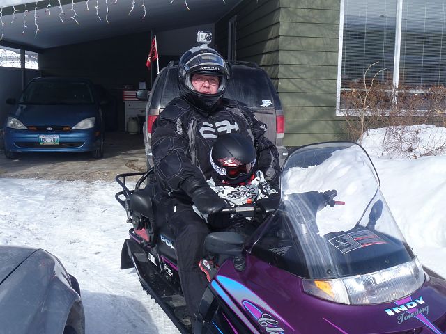 Taking my grandson Bryce for a ride