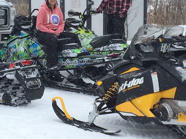 Brittney and Dan  out for a weekend ride from the city