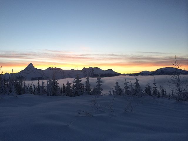 Sunset above the clouds